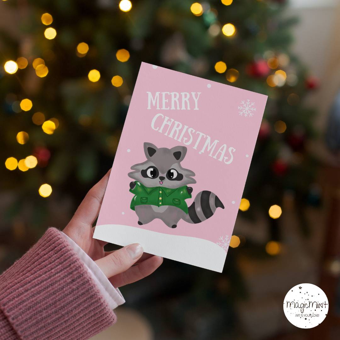 Felicitare raton de Crăciun