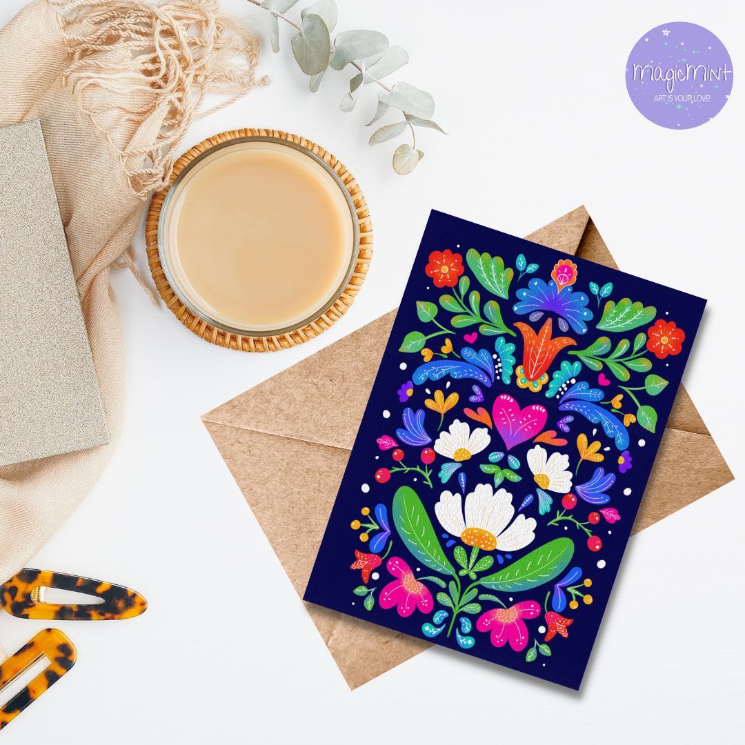 felicitare cu motiv traditional