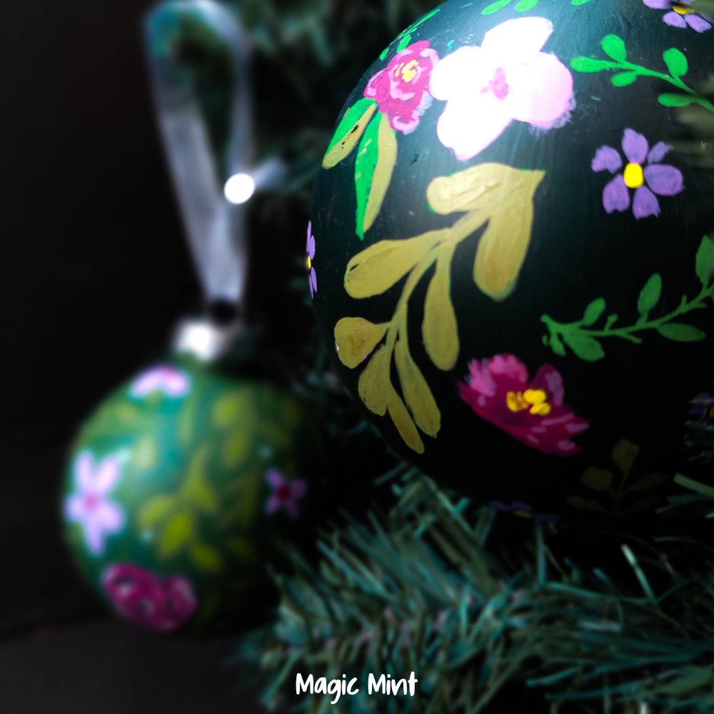 Glob pictat manual cu flori - Image 2